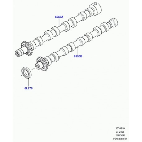 Land rover bague etancheite avant arbre a cames Evoque (LR000659)