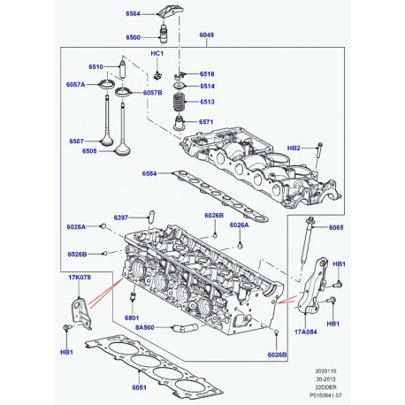 Land rover coupelle de ressort de soupape Evoque (LR000669)