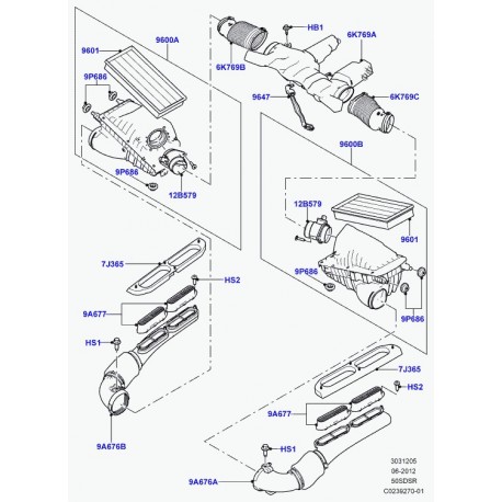 Land rover Silentbloc boite a air (LR000753)