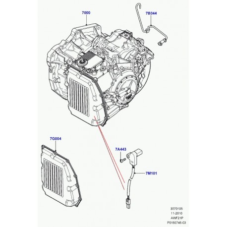 Land rover couvercle carter boite vitesses Evoque (LR000865)