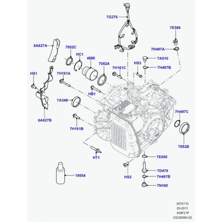 Land rover joint tube de remplissage d'huile Evoque (LR000867)