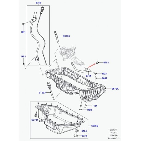 Land rover capteur-temperaturedu moteur Discovery Sport,  Freelander 2,  Evoque (LR001368)