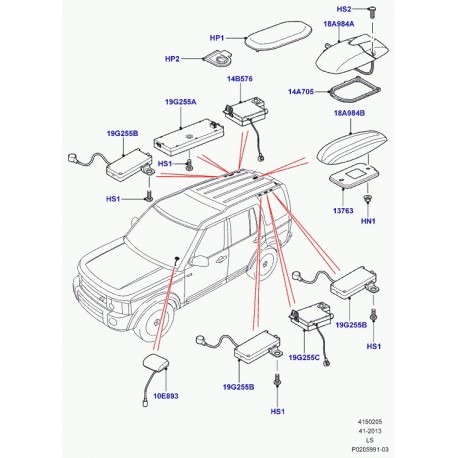 Land rover amplificateur antenne radio Discovery 3 (LR001689)