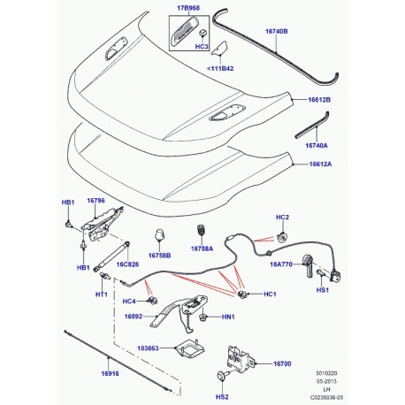 Land rover agrafe Evoque (LR002054)