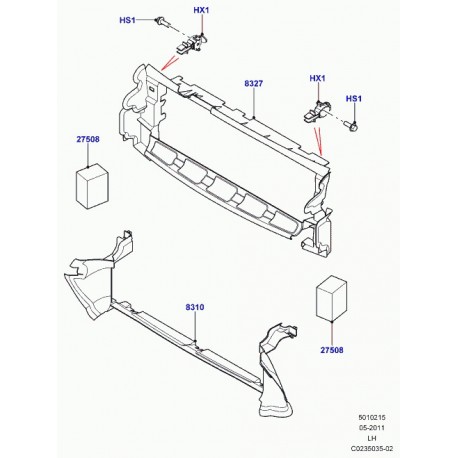 Land rover agrafe Evoque (LR002228)