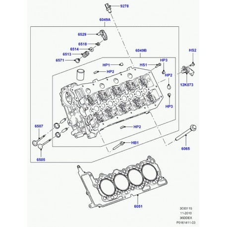 Land rover culasse Range L322,  Sport (LR002436)