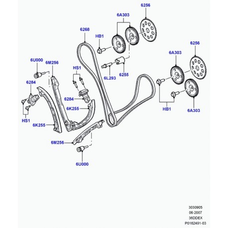 Britpart tendeur de chaine distribution Range L322,  Sport (LR002440)