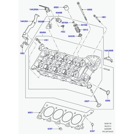 Land rover soupape d'admission Range Sport (LR002447)