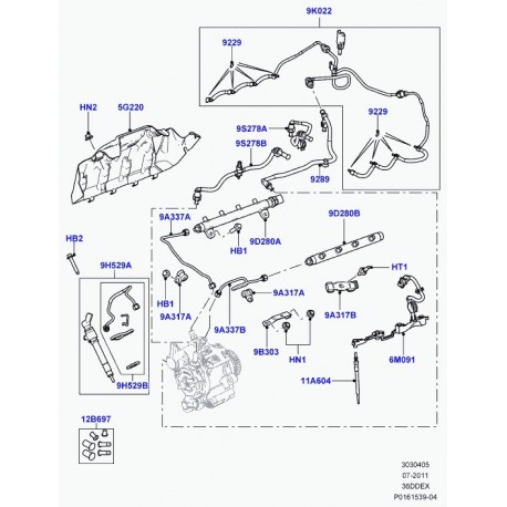 Land rover agrafe Range L322,  L405,  Sport (LR002456)