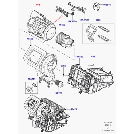 Commander resistance-moteur ventil. chauff. Evoque LAND ROVER (0G4FA) pas  cher sur RLD Autos