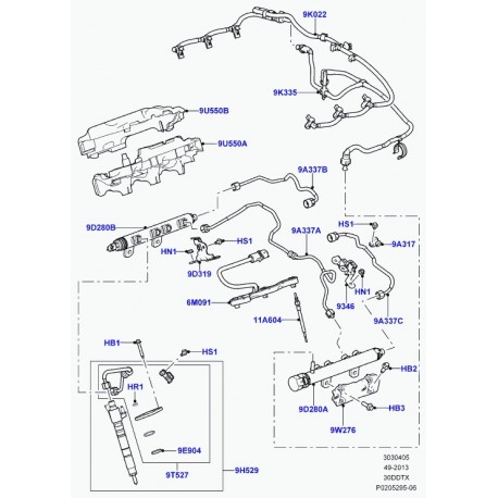 Land rover agrafe Discovery 3, Range L322, L405, Sport (LR002751)