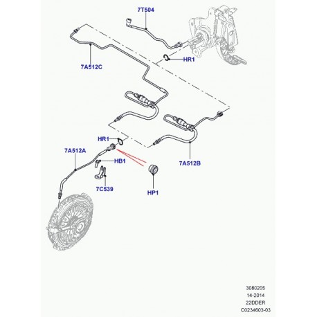 Land rover tuyau embrayage Evoque (LR002823)