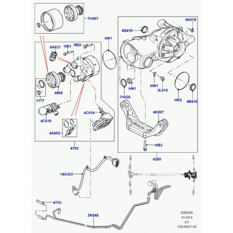 Land rover bague etancheite Evoque (LR002888)