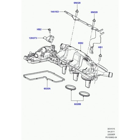 Land rover vis capteur position arbre a cames Evoque (LR002967)