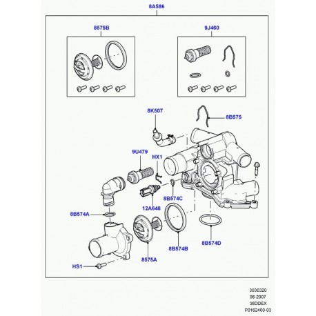 Land rover agrafe Range L322,  Sport (LR003339)