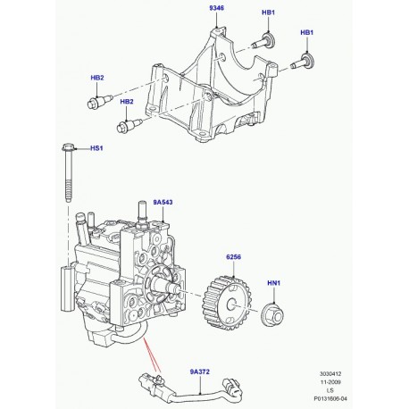 Land rover pignon arbre a cames Discovery 3, Range Sport (LR003788)