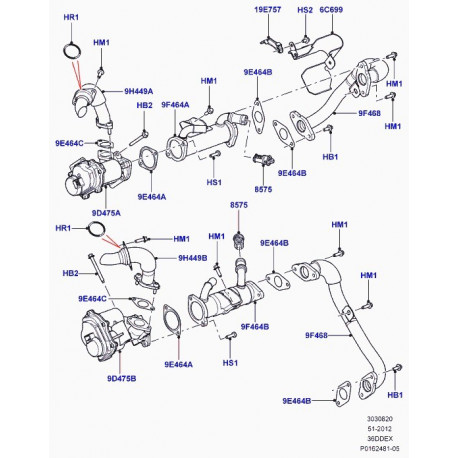 Land rover boulon Discovery 3, Range L322, Sport (LR004123)