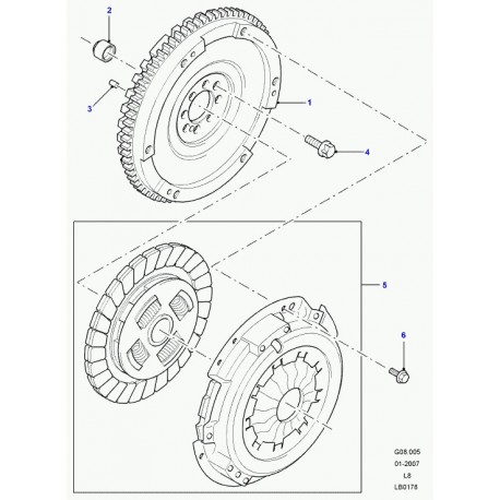 Land rover ergot de centrage Defender 90, 110, 130 (LR004357)