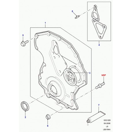 Land rover joints de carter avant (1 triangle Defender 90, 110, 130 (LR004384)