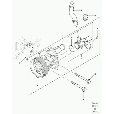 Land rover bague d'etancheite Defender 90, 110, 130 (LR004389)