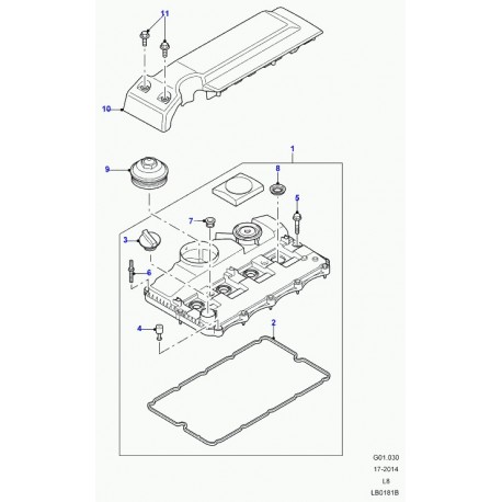 Land rover vis a tete hexagonale Defender 90, 110, 130 (LR004395LR)