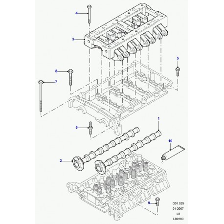 Land rover arbre a cames Defender 90, 110, 130 (LR004423)