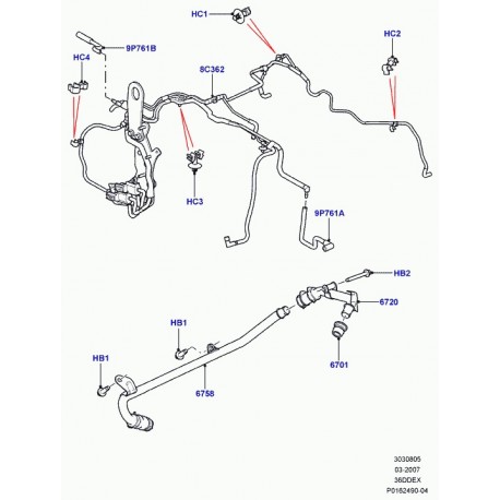 Land rover agrafe Range L322,  Sport (LR004540)