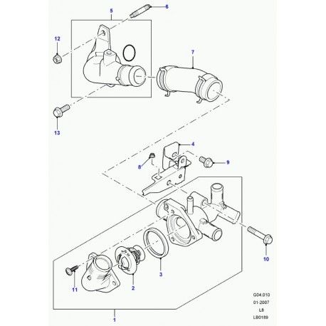 Land rover joint calorstat Defender (LR004613)