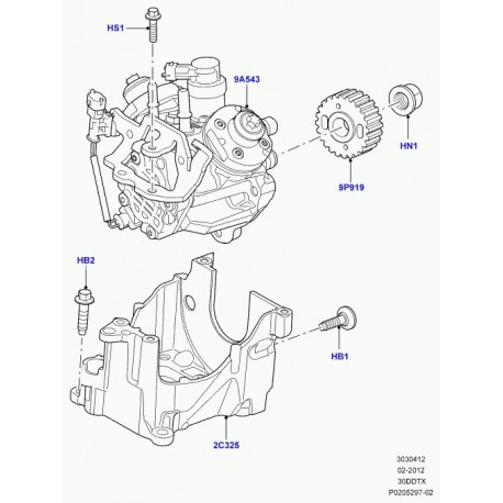 Land rover boulon Discovery 3, Range Sport (LR004693)