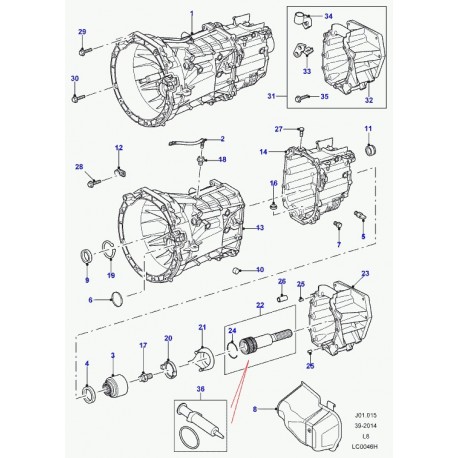 Land rover reniflard Defender 90, 110, 130 (LR005014)