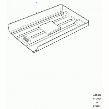 Land rover compartiment de depot arrière Defender 90, 110, 130 (LR005081)