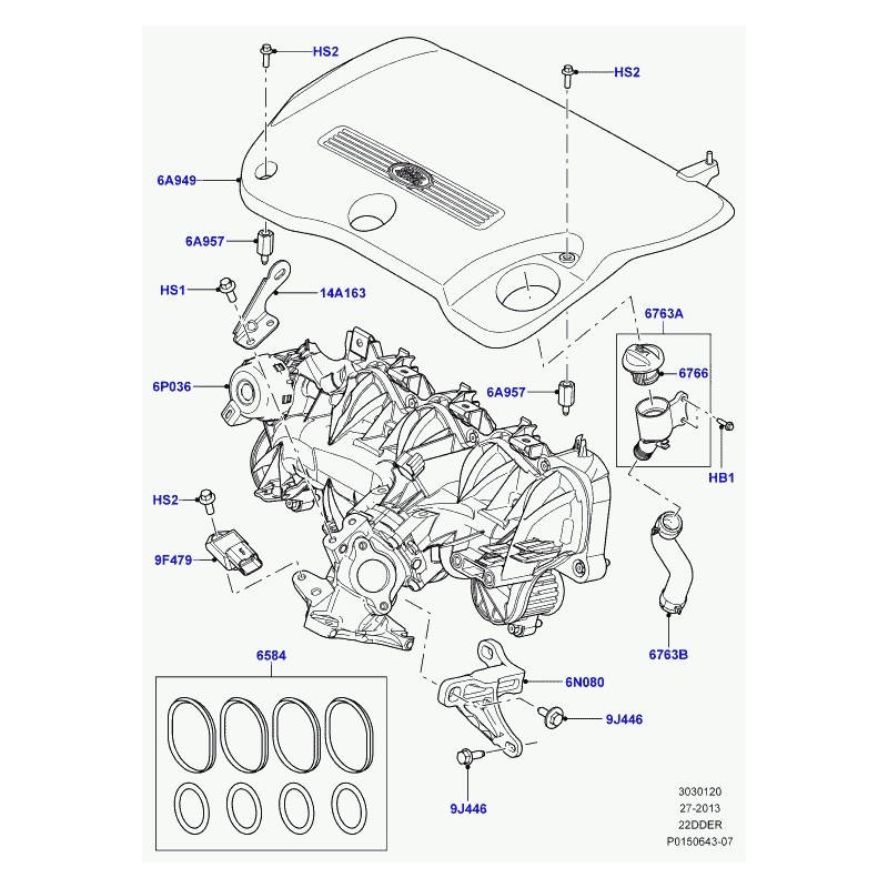 Commander joint-collecteur d'echappement LAND ROVER (LR082314) pas cher sur  RLD Autos