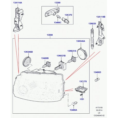 Land rover ampoule Discovery 3, Range L322, Sport (LR005383)