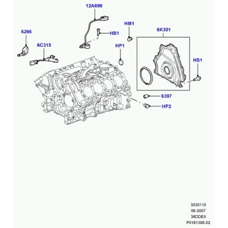 Land rover fixation et bague-vilebrequin Range L322,  Sport (LR005539)