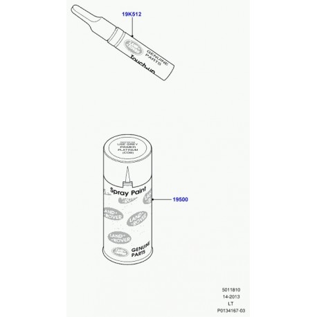 Land rover peinture bombe aerosol Discovery 3, Range Sport (LR005706)