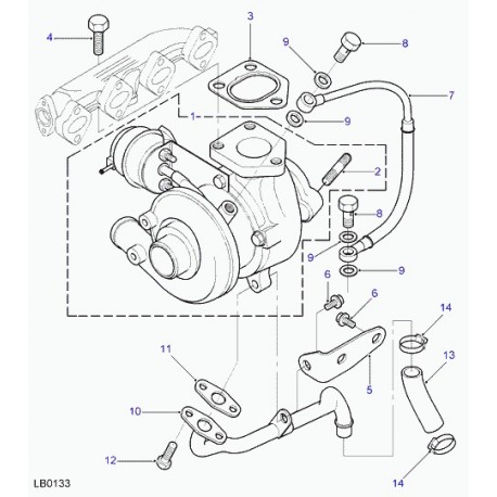 Land rover tuyau flexible de raccordement Freelander 1 et Range P38 (LR005984)