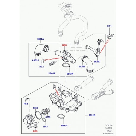 Land rover agrafe Range L405,  Sport (LR006015)