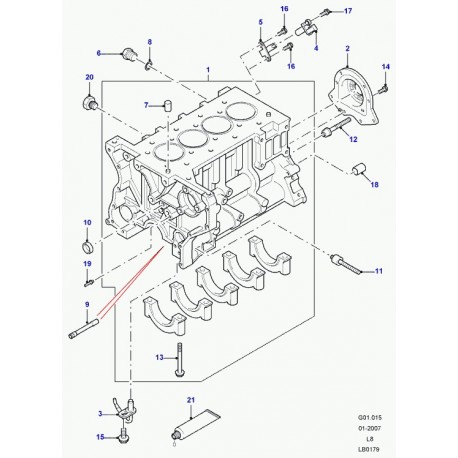 Land rover bouchon de vidange Defender 90, 110, 130 (LR006040)