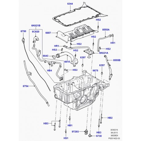 Land rover carter-huile moteur Range L322 (LR006183)