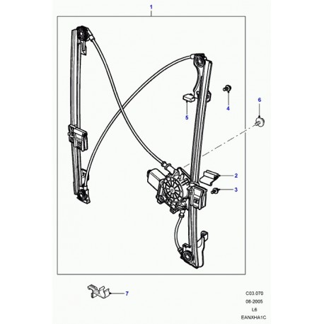 Land rover leve vitre electrique de porte avant gauche Freelander 1 (LR006372)