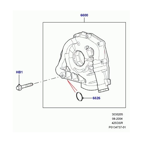 Land rover pompe à huile Range L322,  Sport (LR006634)