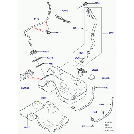 Land rover agrafe Evoque (LR006655)