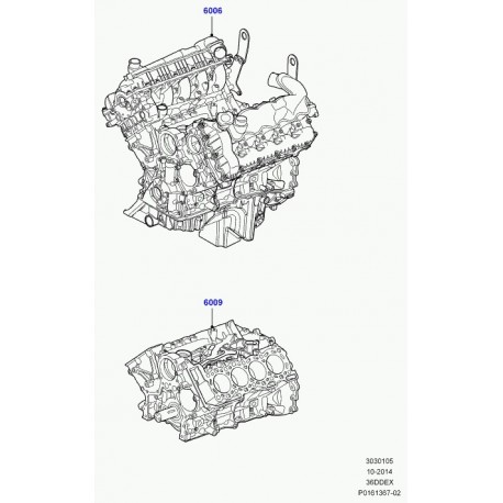 Land rover moteur deshabille Range Sport (LR006675)