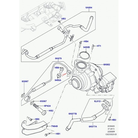 Land rover vis raccord Evoque (LR006812)