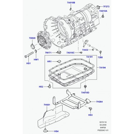 Land rover filtre boite auto zf6hp26 Discovery 3, Range L322, Sport (LR007474)