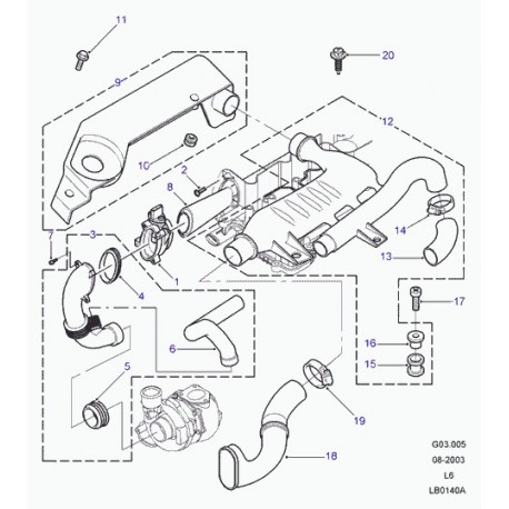 Land rover filtre à air Freelander 1 (LR007478)