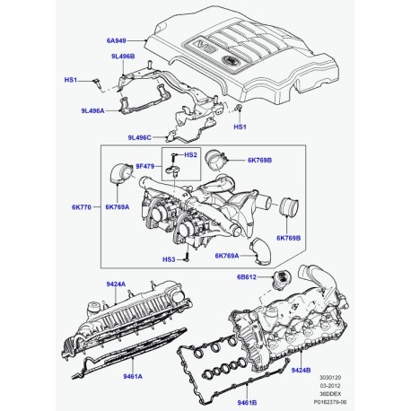 Land rover senseur Range L322,  Sport (LR007596)