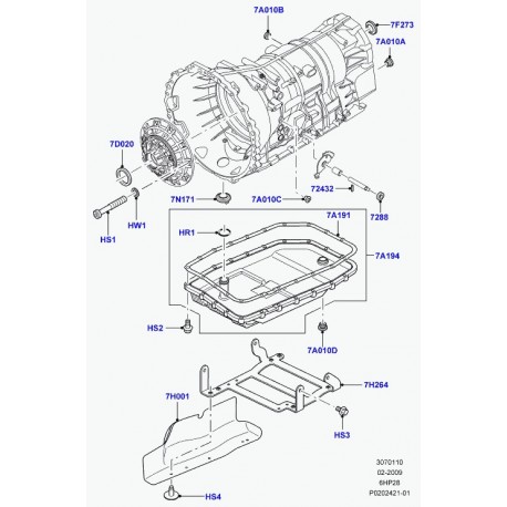 Land rover bouchon de vidange d'huile Discovery 3, Range L322, Sport (LR007607)