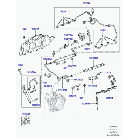 Land rover jeu valve electromagnetique d'injection Range L322,  Sport (LR008835)