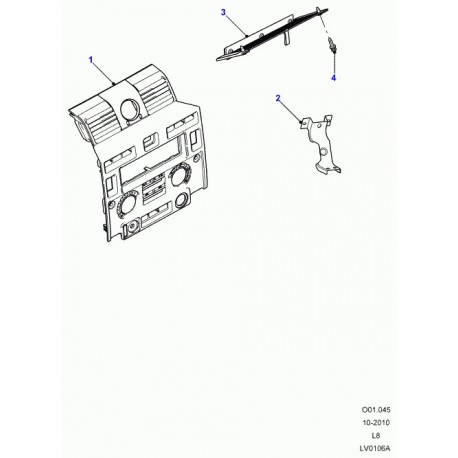 Land rover couvercle planche de bord Defender 90, 110, 130 (LR008896)